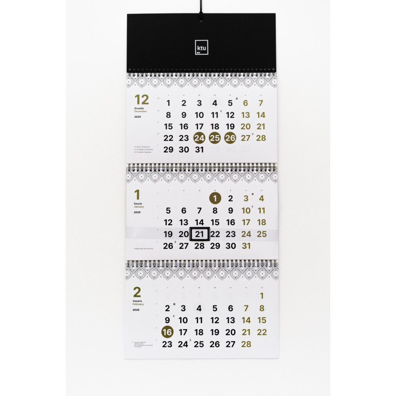 III dalių kalendorius 2026m. (ŽALIAS)