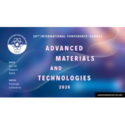 Conference "Advanced Materials and Technologies"  Registration Fee - Academics August 24-28/2026 Palanga